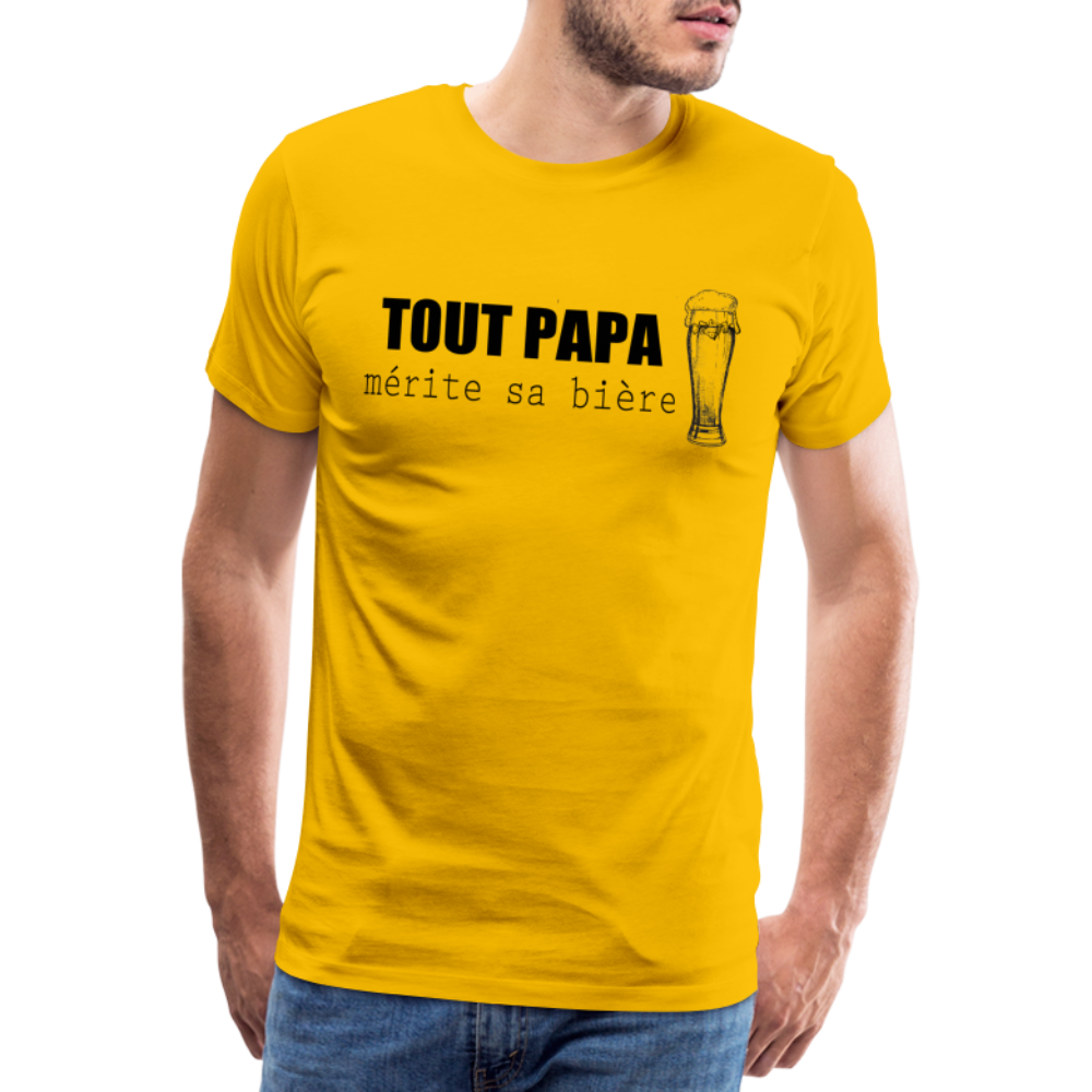 T-shirt Premium Homme Tout Papa Mérite sa Bière - Ochju Ochju jaune soleil / S SPOD T-shirt Premium Homme T-shirt Premium Homme Tout Papa Mérite sa Bière