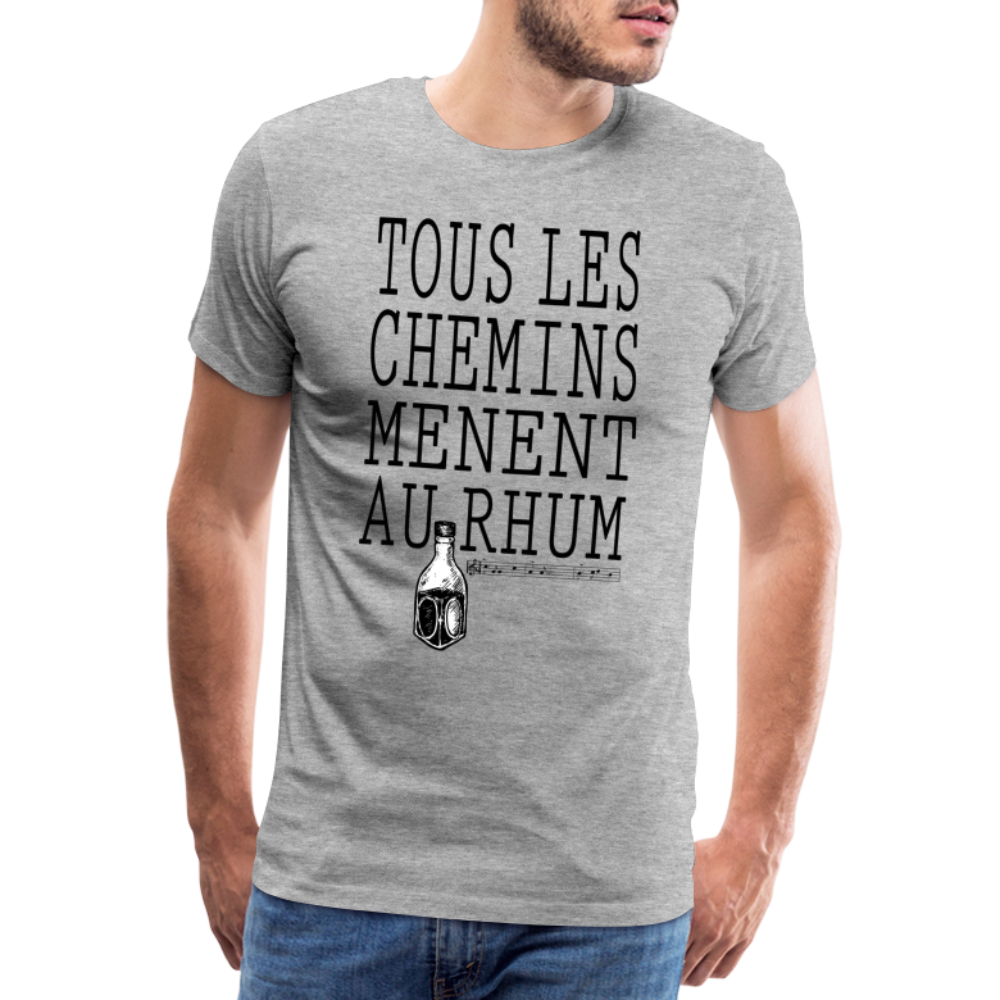 T-shirt Premium Homme Au Rhum ! - Ochju Ochju gris chiné / S SPOD T-shirt Premium Homme T-shirt Premium Homme Au Rhum !
