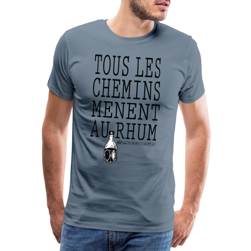 T-shirt Premium Homme Au Rhum ! - Ochju Ochju gris bleu / S SPOD T-shirt Premium Homme T-shirt Premium Homme Au Rhum !