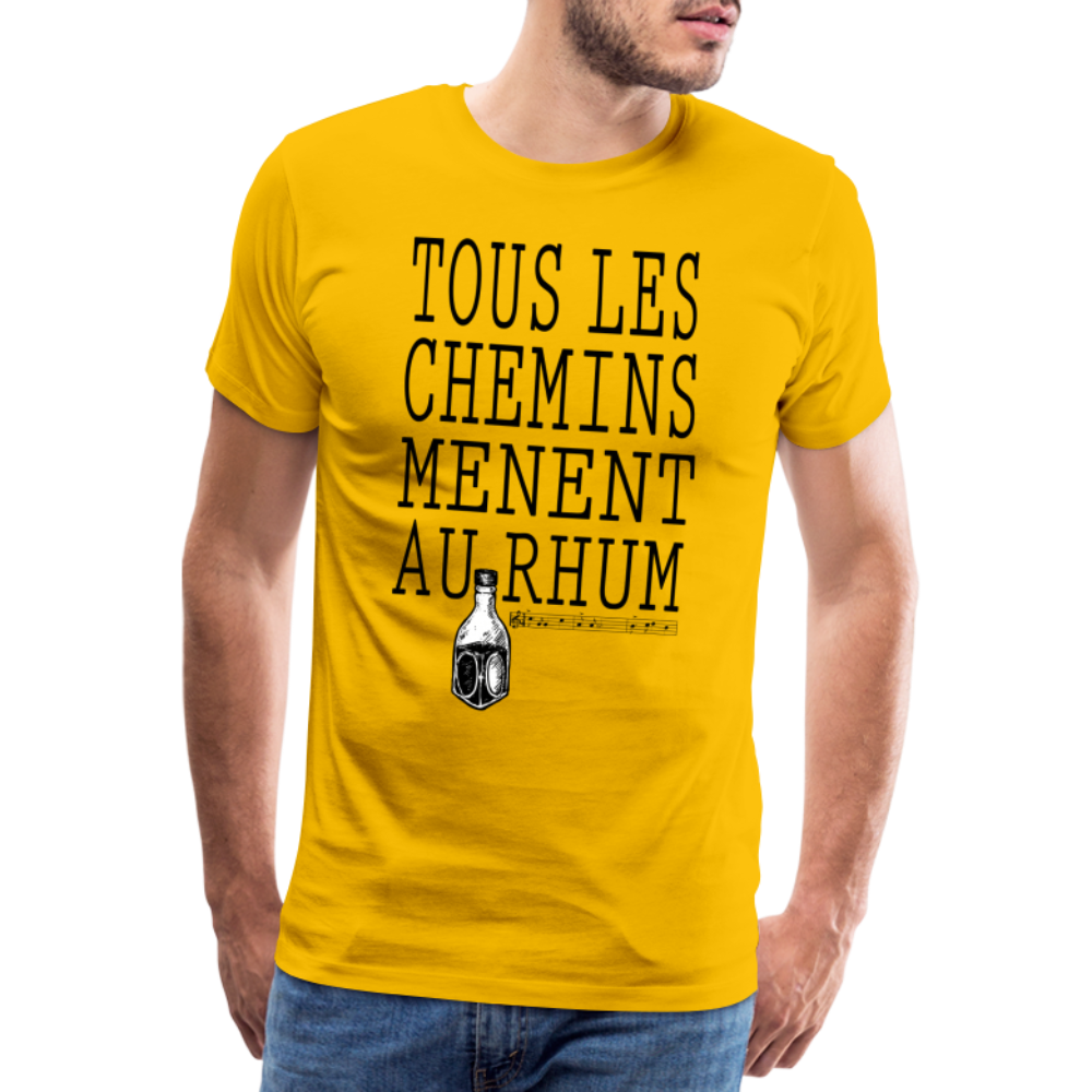T-shirt Premium Homme Au Rhum ! - Ochju Ochju jaune soleil / S SPOD T-shirt Premium Homme T-shirt Premium Homme Au Rhum !
