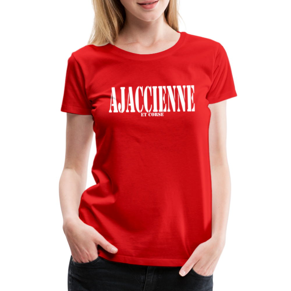 T-shirt Premium Femme Ajaccienne & Corse - Ochju Ochju rouge / S SPOD T-shirt Premium Femme T-shirt Premium Femme Ajaccienne & Corse