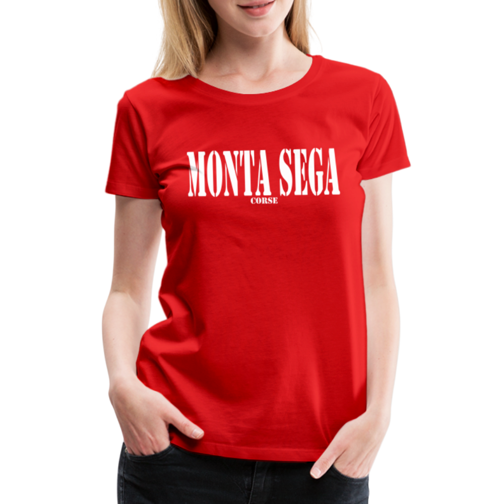 T-shirt Premium Femme Monta Sega Corse - Ochju Ochju rouge / S SPOD T-shirt Premium Femme T-shirt Premium Femme Monta Sega Corse