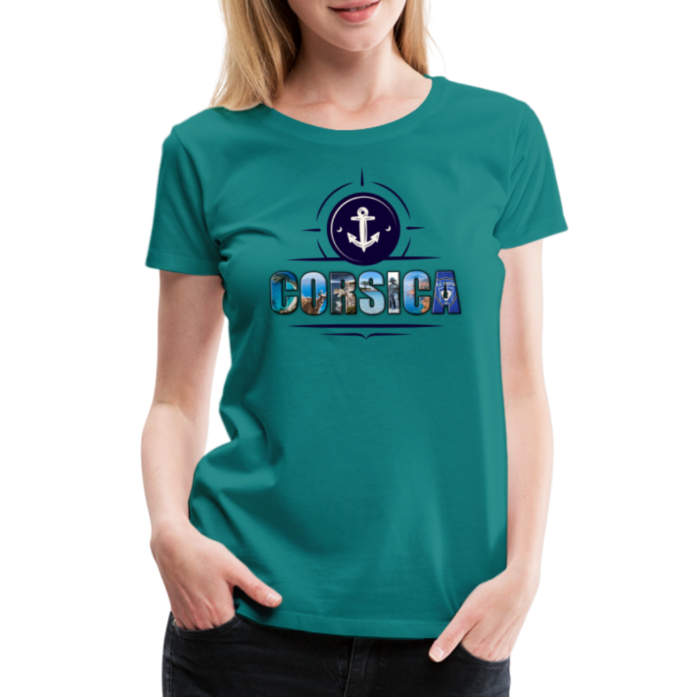 T-shirt Premium Femme Corsica - Ochju Ochju bleu diva / S SPOD T-shirt Premium Femme T-shirt Premium Femme Corsica