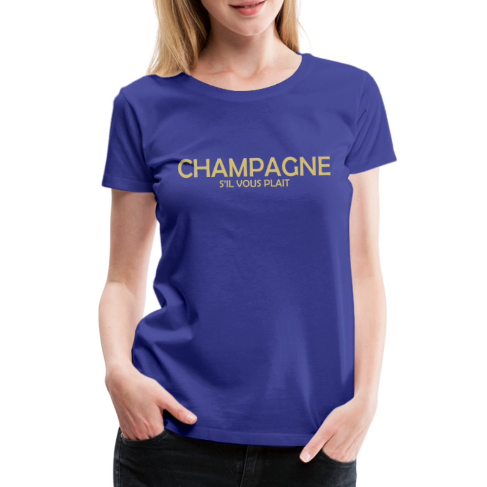 T-shirt Premium Femme Champagne SVP - Ochju Ochju bleu roi / S SPOD T-shirt Premium Femme T-shirt Premium Femme Champagne SVP