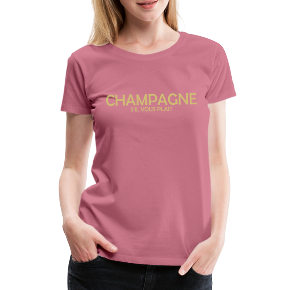 T-shirt Premium Femme Champagne SVP - Ochju Ochju mauve / S SPOD T-shirt Premium Femme T-shirt Premium Femme Champagne SVP