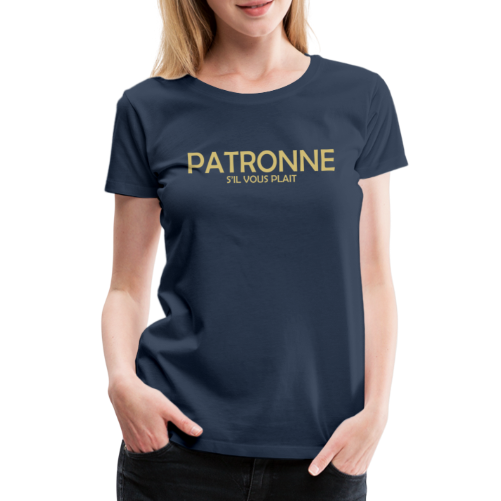 T-shirt Premium Femme Patronne SVP - Ochju Ochju bleu marine / S SPOD T-shirt Premium Femme T-shirt Premium Femme Patronne SVP