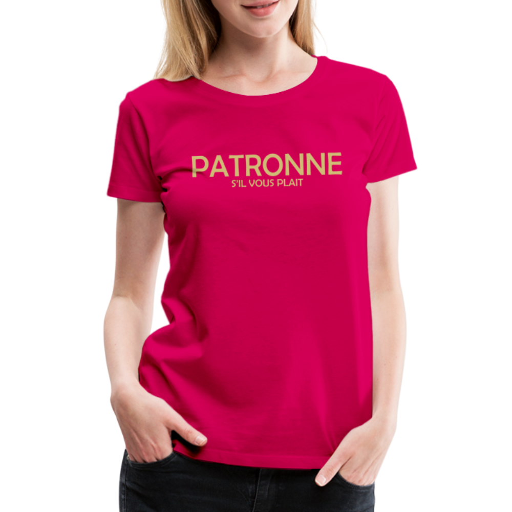 T-shirt Premium Femme Patronne SVP - Ochju Ochju rubis / S SPOD T-shirt Premium Femme T-shirt Premium Femme Patronne SVP