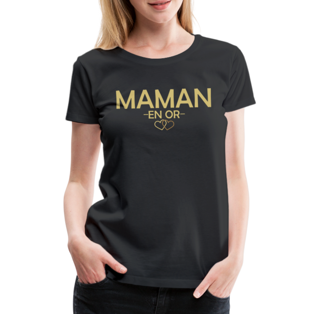 T-shirt Premium Femme Maman en Or - Ochju Ochju noir / S SPOD T-shirt Premium Femme T-shirt Premium Femme Maman en Or