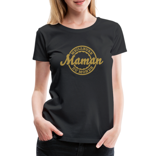 T-shirt Premium Femme, Impression Flex Meilleure Maman - Ochju Ochju noir / S SPOD T-shirt Premium Femme T-shirt Premium Femme, Impression Flex Meilleure Maman
