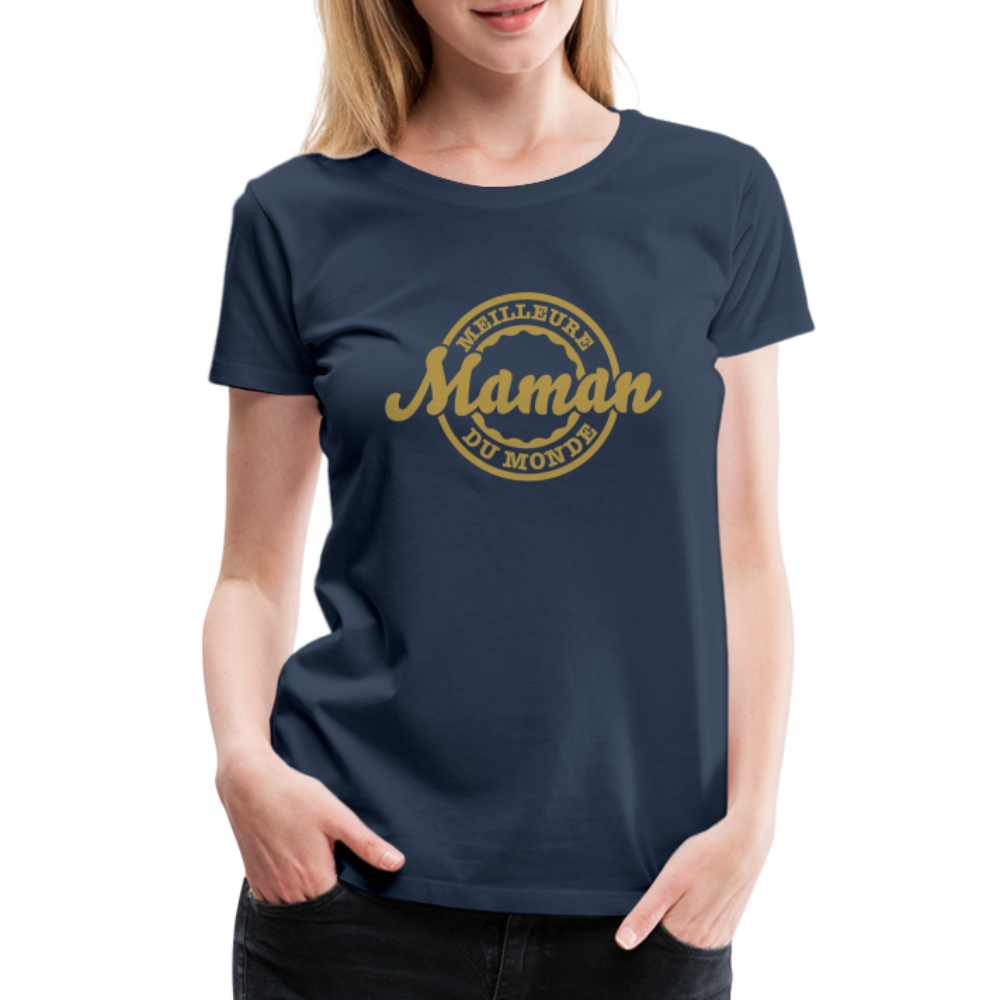 T-shirt Premium Femme, Impression Flex Meilleure Maman - Ochju Ochju bleu marine / S SPOD T-shirt Premium Femme T-shirt Premium Femme, Impression Flex Meilleure Maman