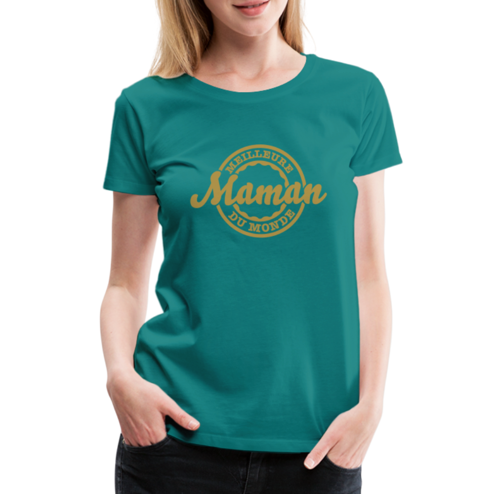 T-shirt Premium Femme, Impression Flex Meilleure Maman - Ochju Ochju bleu diva / S SPOD T-shirt Premium Femme T-shirt Premium Femme, Impression Flex Meilleure Maman
