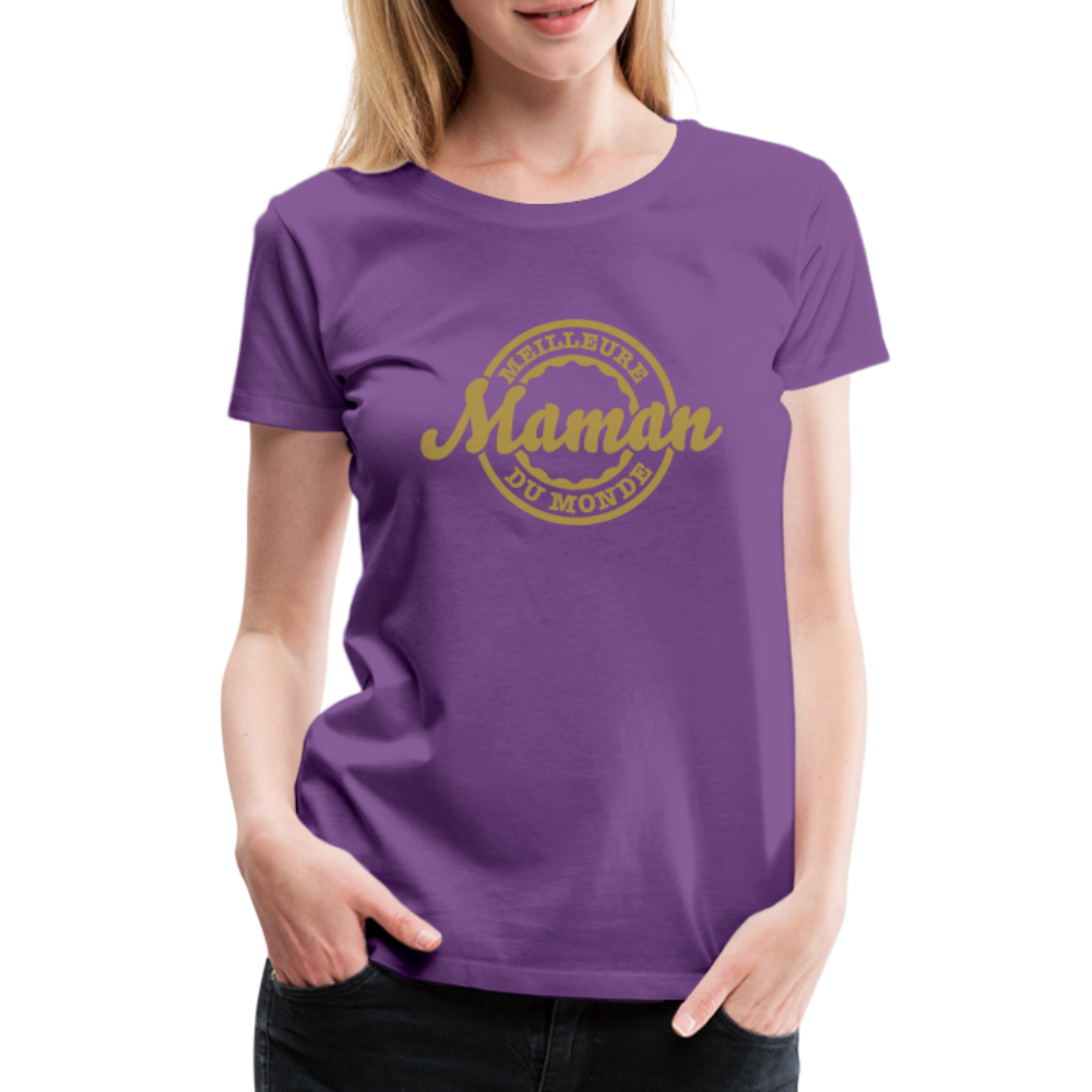 T-shirt Premium Femme, Impression Flex Meilleure Maman - Ochju Ochju violet / S SPOD T-shirt Premium Femme T-shirt Premium Femme, Impression Flex Meilleure Maman