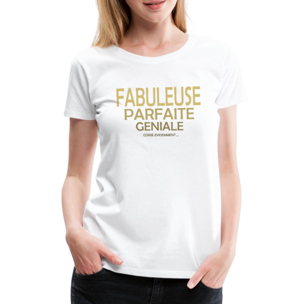 T-shirt Premium Femme Fabuleuse, ... Corse ! - Ochju Ochju blanc / S SPOD T-shirt Premium Femme T-shirt Premium Femme Fabuleuse, ... Corse !