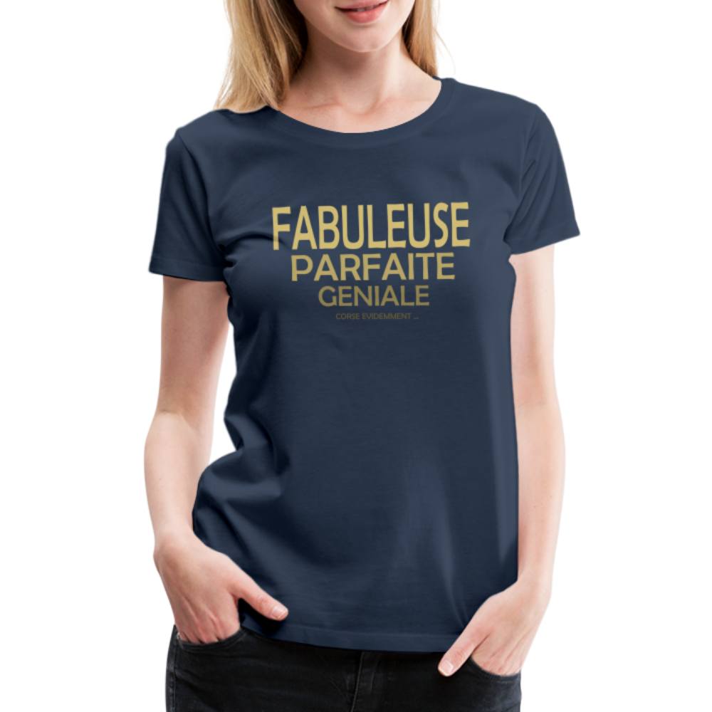 T-shirt Premium Femme Fabuleuse, ... Corse ! - Ochju Ochju bleu marine / S SPOD T-shirt Premium Femme T-shirt Premium Femme Fabuleuse, ... Corse !