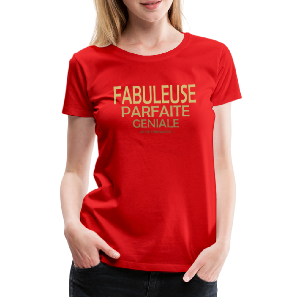 T-shirt Premium Femme Fabuleuse, ... Corse ! - Ochju Ochju rouge / S SPOD T-shirt Premium Femme T-shirt Premium Femme Fabuleuse, ... Corse !