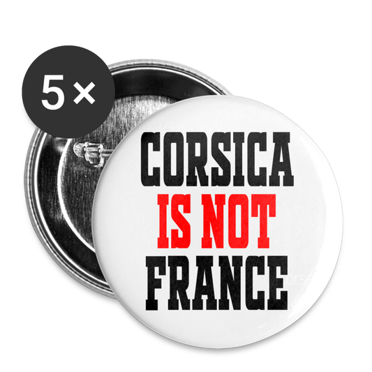 Lot de 5 badges (32 mm) Corsica is not France - Ochju Ochju taille unique SPOD Lot de 5 moyens badges (32 mm) Lot de 5 badges (32 mm) Corsica is not France