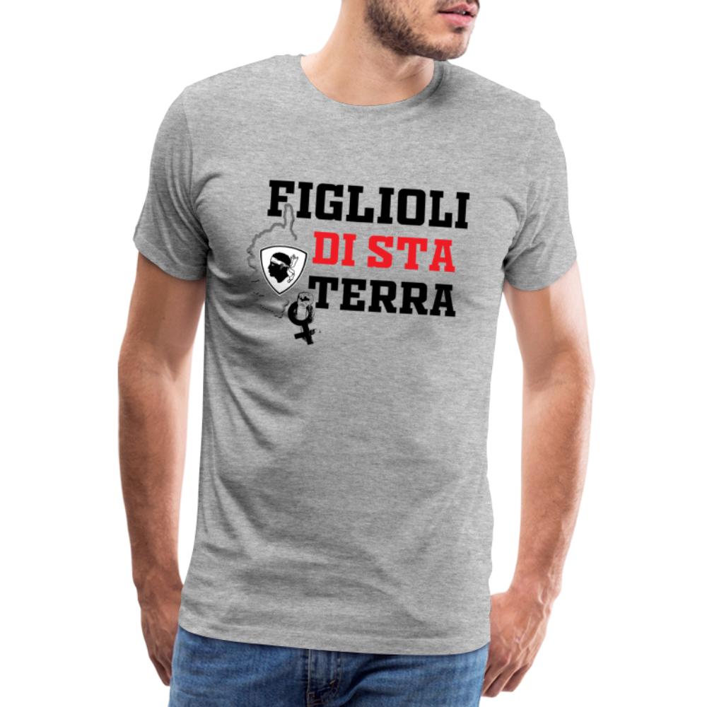 T-shirt Premium Homme Figlioli di sta Terra (enfants de cette terre) - Ochju Ochju gris chiné / S SPOD T-shirt Premium Homme T-shirt Premium Homme Figlioli di sta Terra (enfants de cette terre)