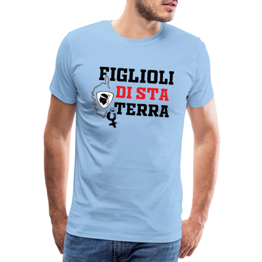 T-shirt Premium Homme Figlioli di sta Terra (enfants de cette terre) - Ochju Ochju ciel / S SPOD T-shirt Premium Homme T-shirt Premium Homme Figlioli di sta Terra (enfants de cette terre)