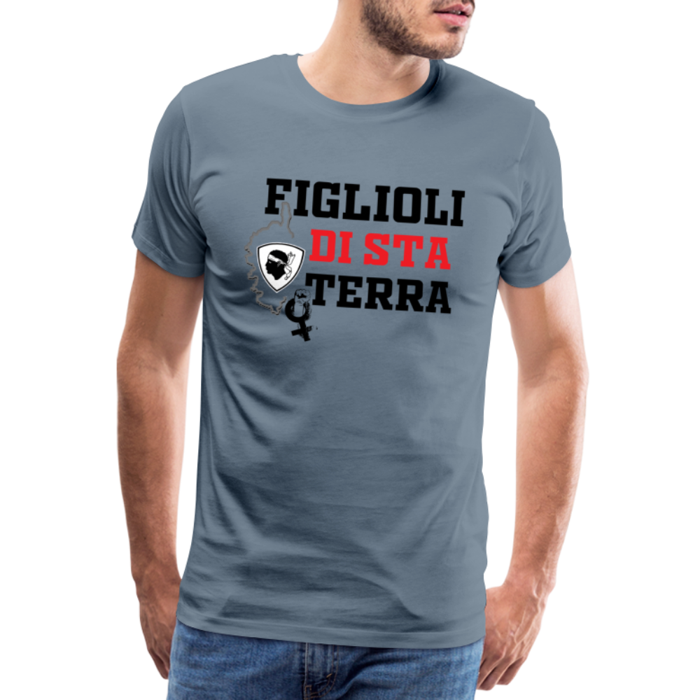T-shirt Premium Homme Figlioli di sta Terra (enfants de cette terre) - Ochju Ochju gris bleu / S SPOD T-shirt Premium Homme T-shirt Premium Homme Figlioli di sta Terra (enfants de cette terre)
