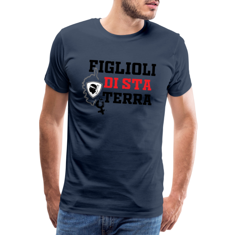 T-shirt Premium Homme Figlioli di sta Terra (enfants de cette terre) - Ochju Ochju bleu marine / S SPOD T-shirt Premium Homme T-shirt Premium Homme Figlioli di sta Terra (enfants de cette terre)