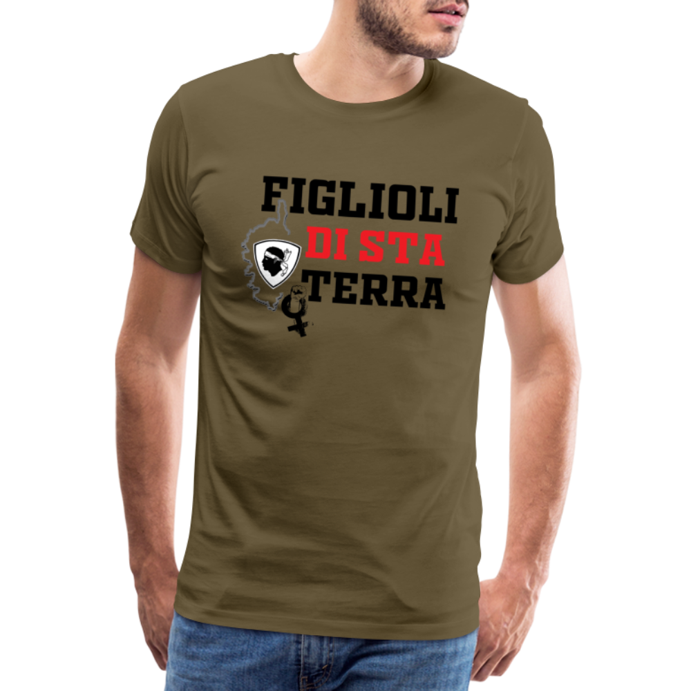 T-shirt Premium Homme Figlioli di sta Terra (enfants de cette terre) - Ochju Ochju kaki / S SPOD T-shirt Premium Homme T-shirt Premium Homme Figlioli di sta Terra (enfants de cette terre)