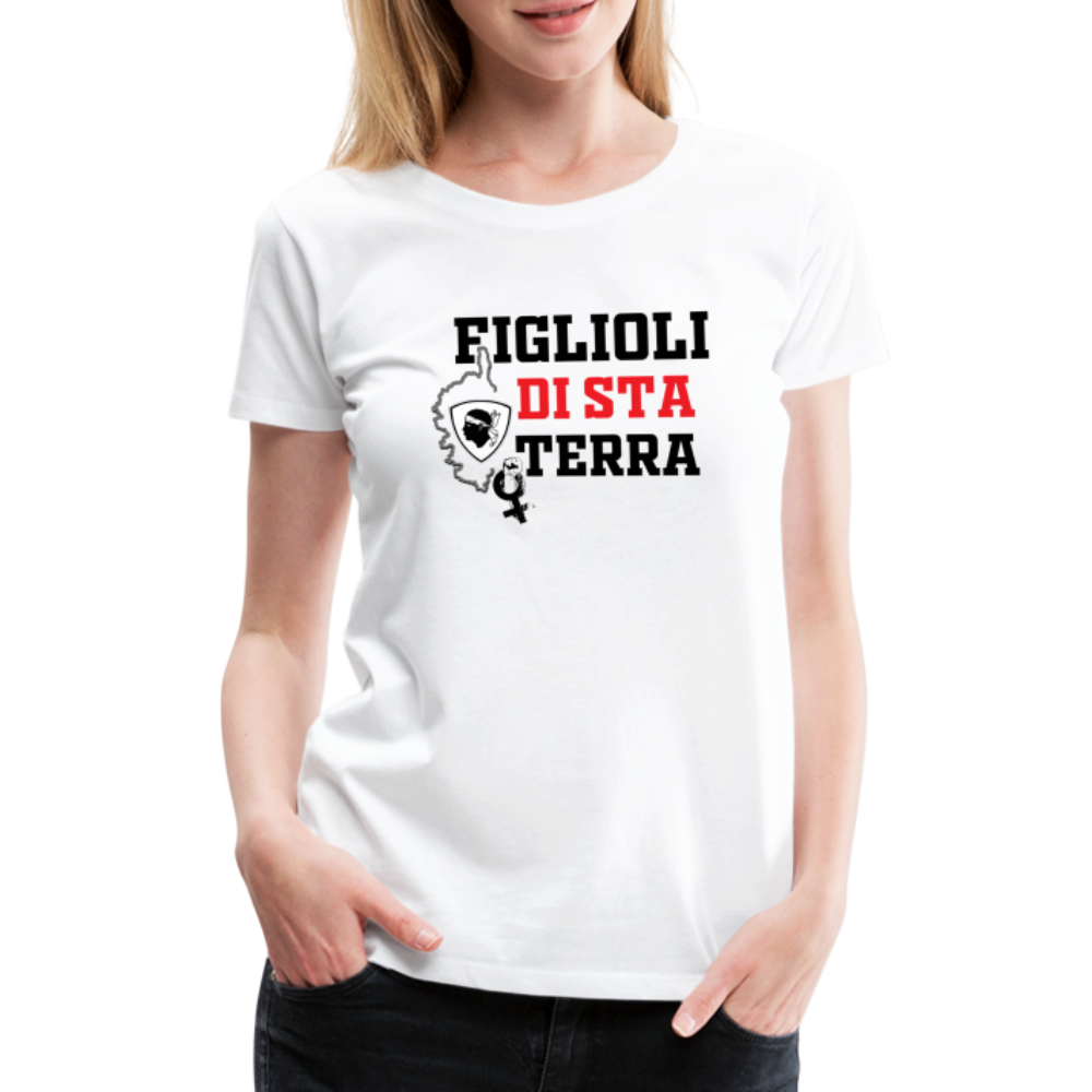 T-shirt Premium Femme Figlioli di sta Terra (enfants de cette terre) - Ochju Ochju blanc / S SPOD T-shirt Premium Femme T-shirt Premium Femme Figlioli di sta Terra (enfants de cette terre)