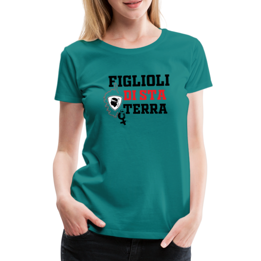 T-shirt Premium Femme Figlioli di sta Terra (enfants de cette terre) - Ochju Ochju bleu diva / S SPOD T-shirt Premium Femme T-shirt Premium Femme Figlioli di sta Terra (enfants de cette terre)
