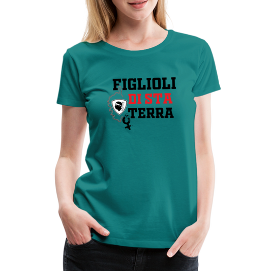 T-shirt Premium Femme Figlioli di sta Terra (enfants de cette terre) - Ochju Ochju bleu diva / S SPOD T-shirt Premium Femme T-shirt Premium Femme Figlioli di sta Terra (enfants de cette terre)