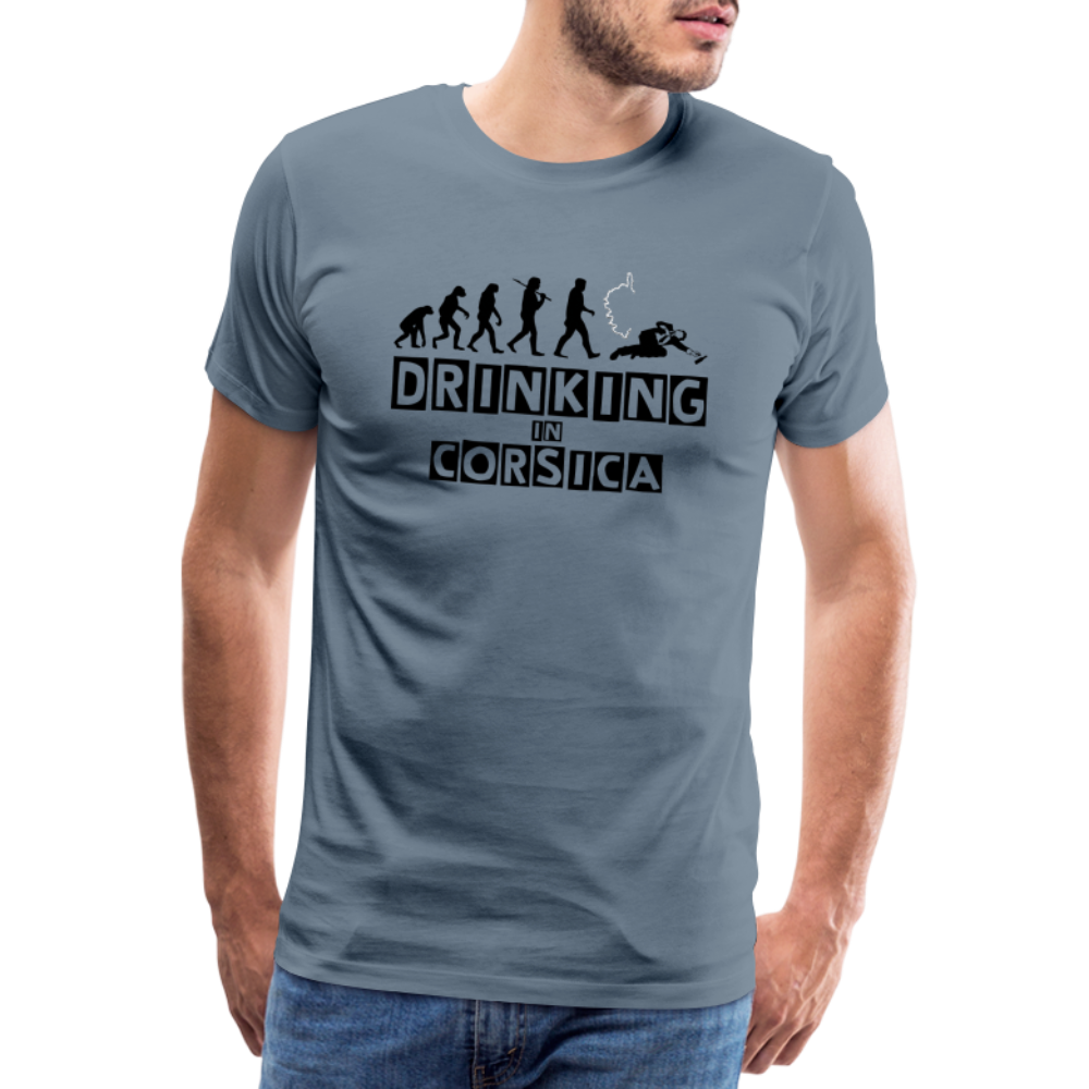 T-shirt Premium Homme Drinking of Corsica - Ochju Ochju gris bleu / S SPOD T-shirt Premium Homme T-shirt Premium Homme Drinking of Corsica