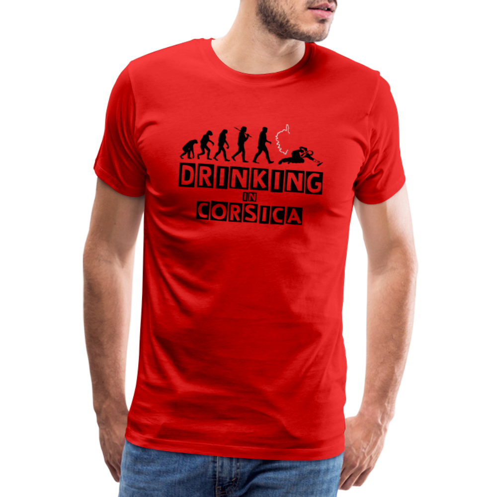 T-shirt Premium Homme Drinking of Corsica - Ochju Ochju rouge / S SPOD T-shirt Premium Homme T-shirt Premium Homme Drinking of Corsica