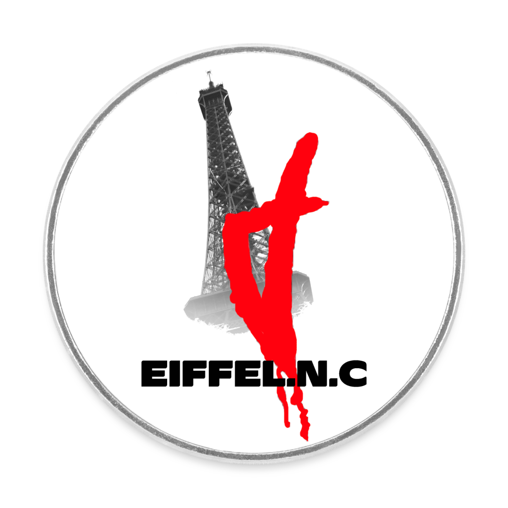 Magnet rond Eiffel.N.C - blanc