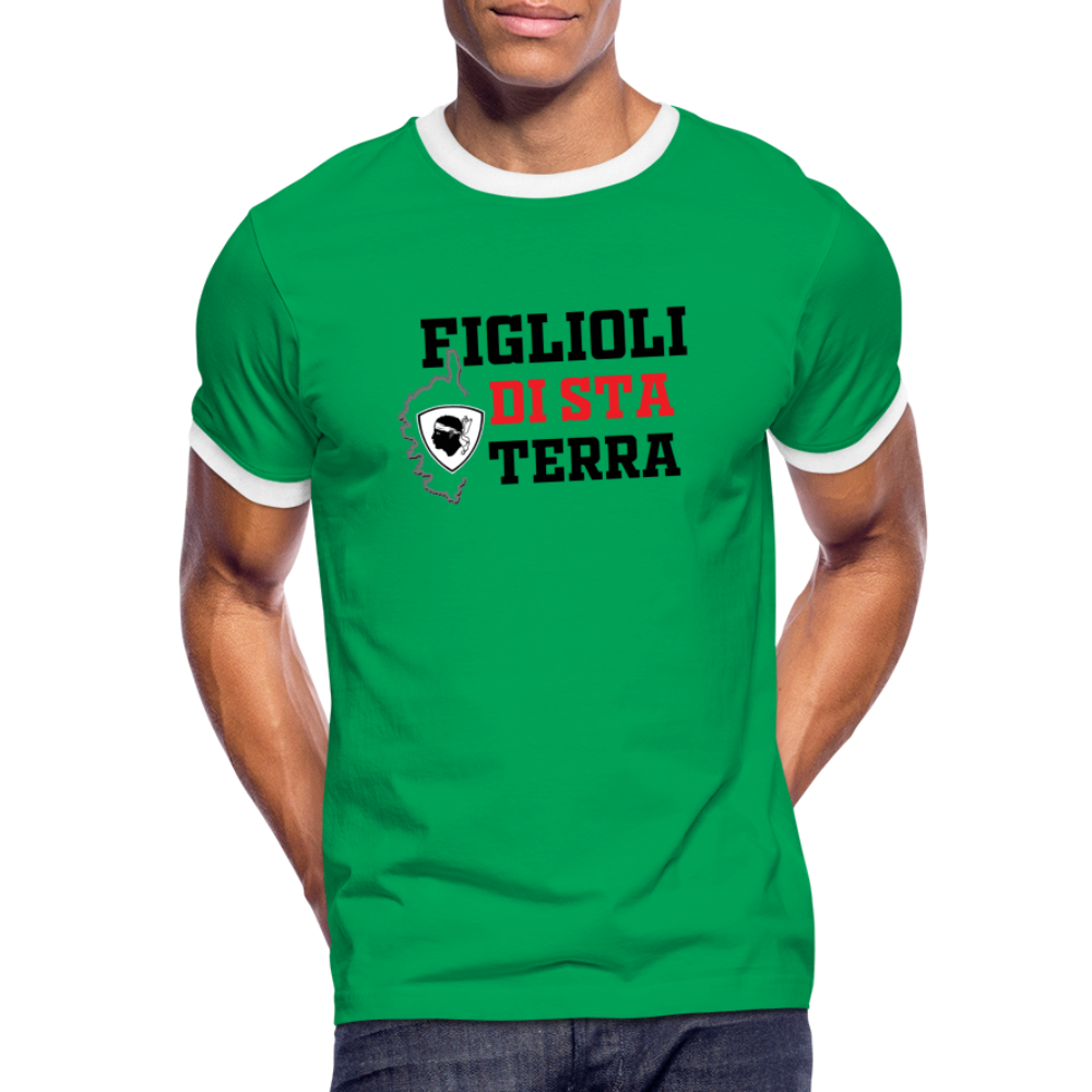 T-shirt Sport Figlioli di sta Terra - vert/blanc