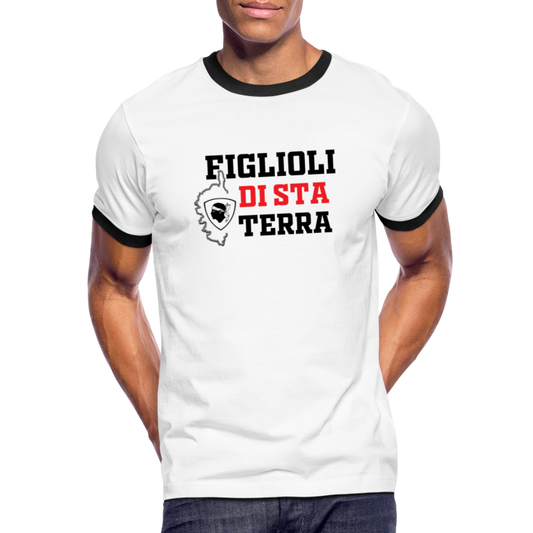T-shirt Sport Figlioli di sta Terra - blanc/noir