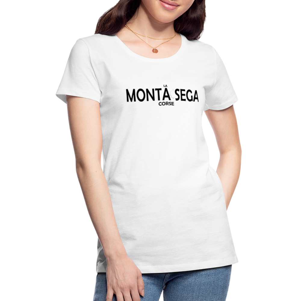 T-shirt Premium Femme La Monta Sega Corse - blanc