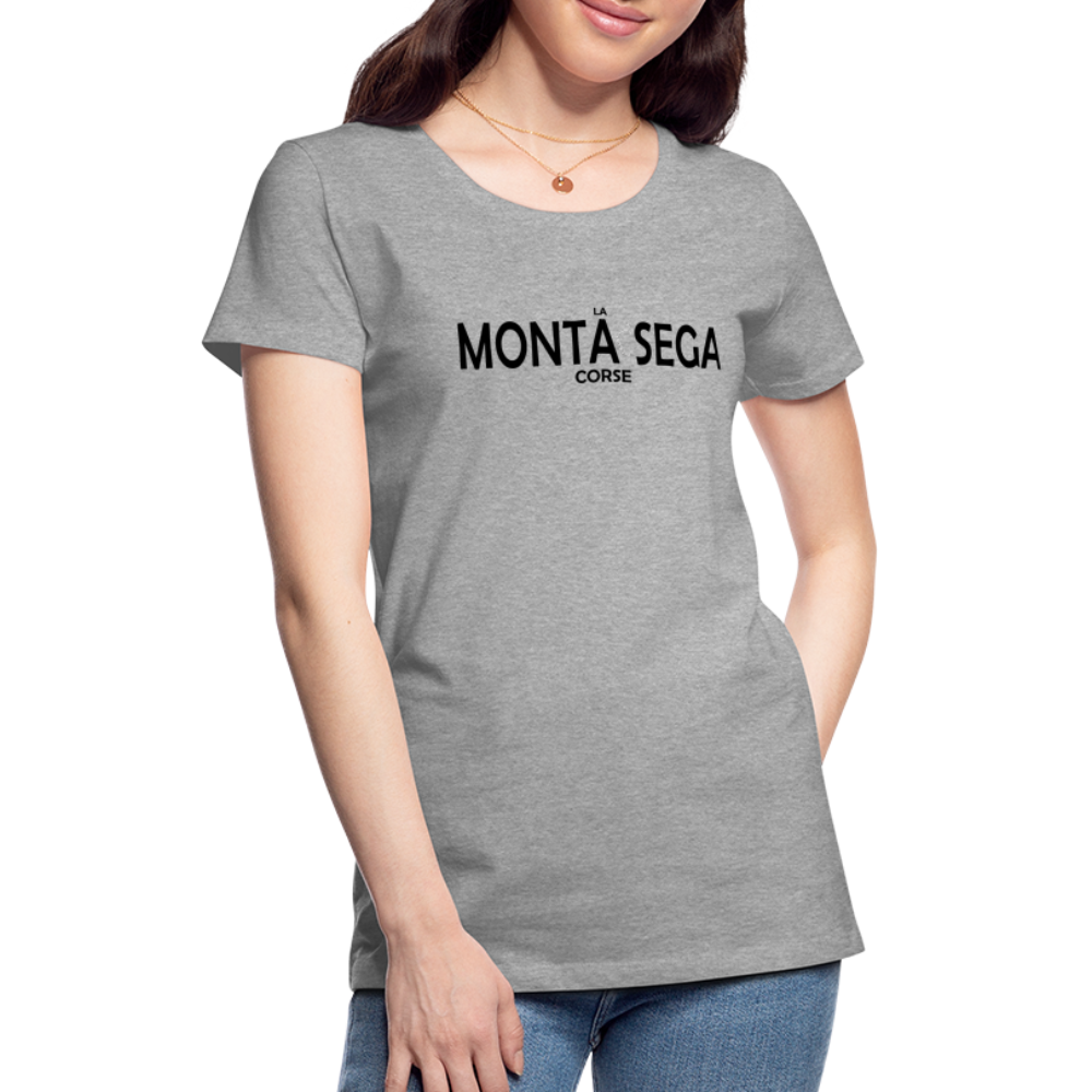 T-shirt Premium Femme La Monta Sega Corse - gris chiné