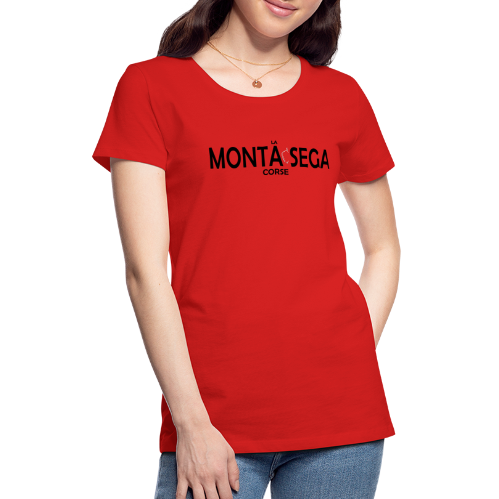 T-shirt Premium Femme La Monta Sega Corse - rouge