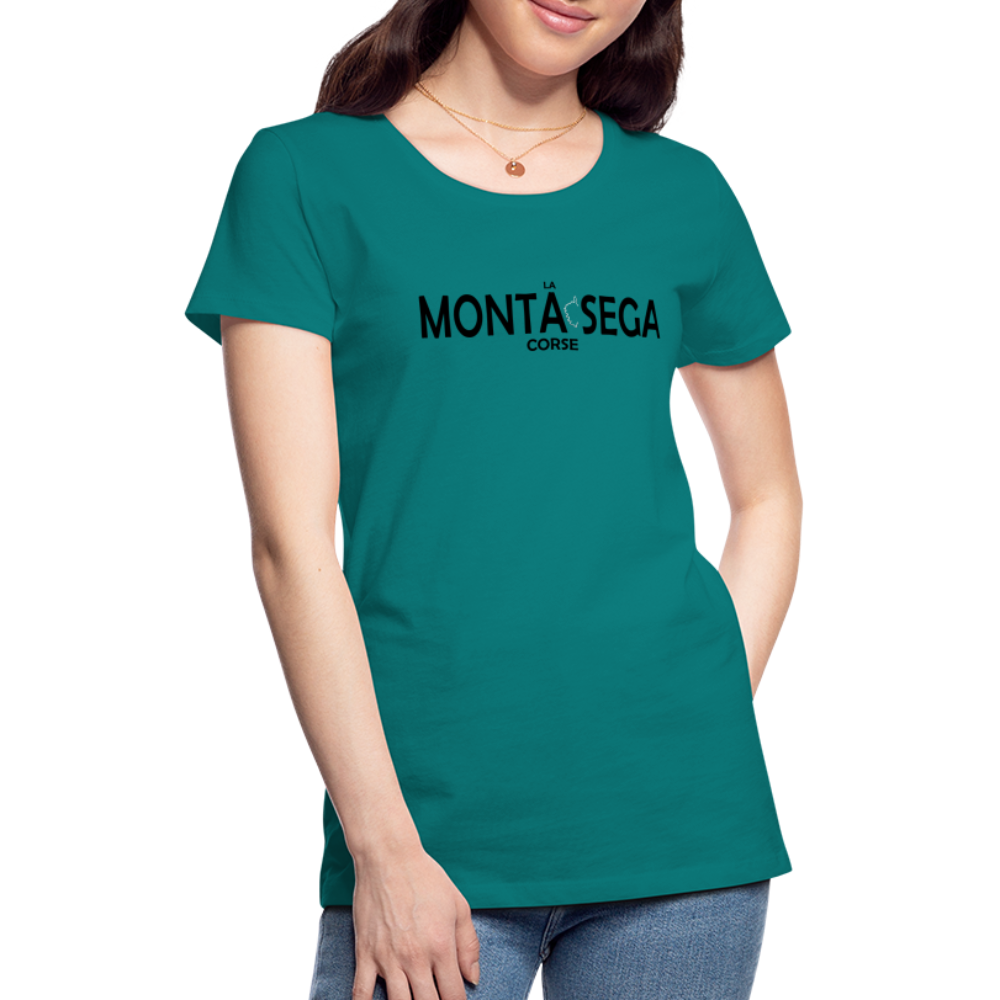 T-shirt Premium Femme La Monta Sega Corse - bleu diva