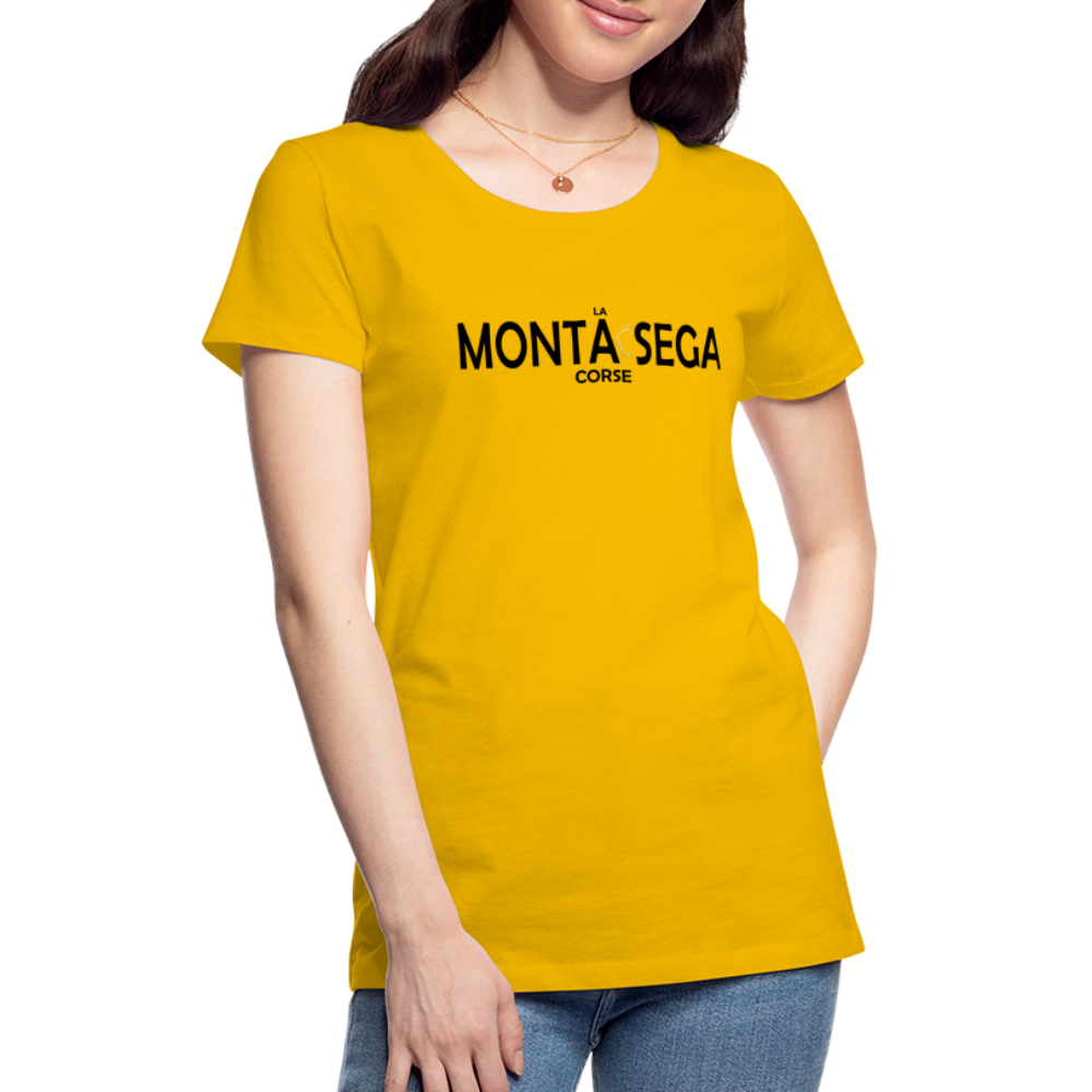 T-shirt Premium Femme La Monta Sega Corse - jaune soleil