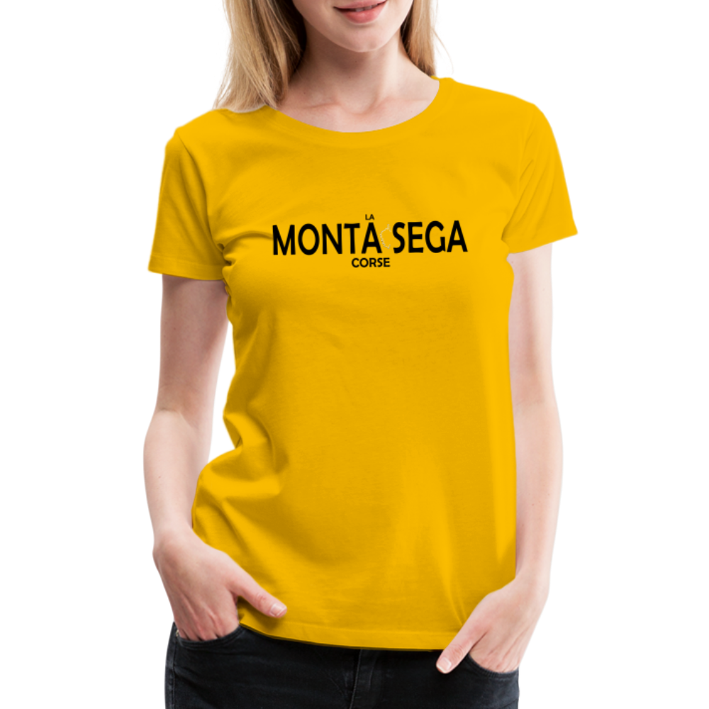 T-shirt Premium Femme La Monta Sega Corse - jaune soleil