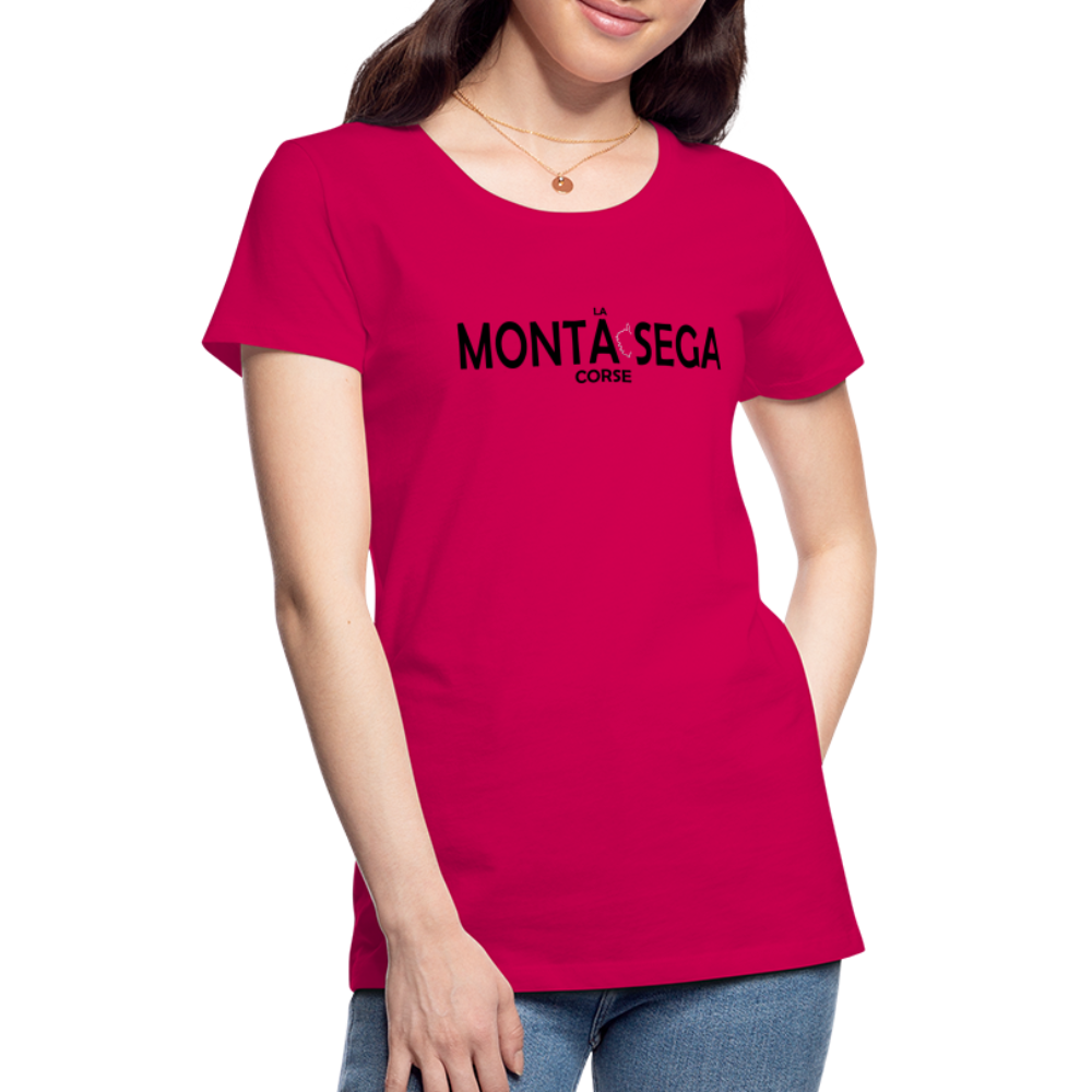 T-shirt Premium Femme La Monta Sega Corse - rubis