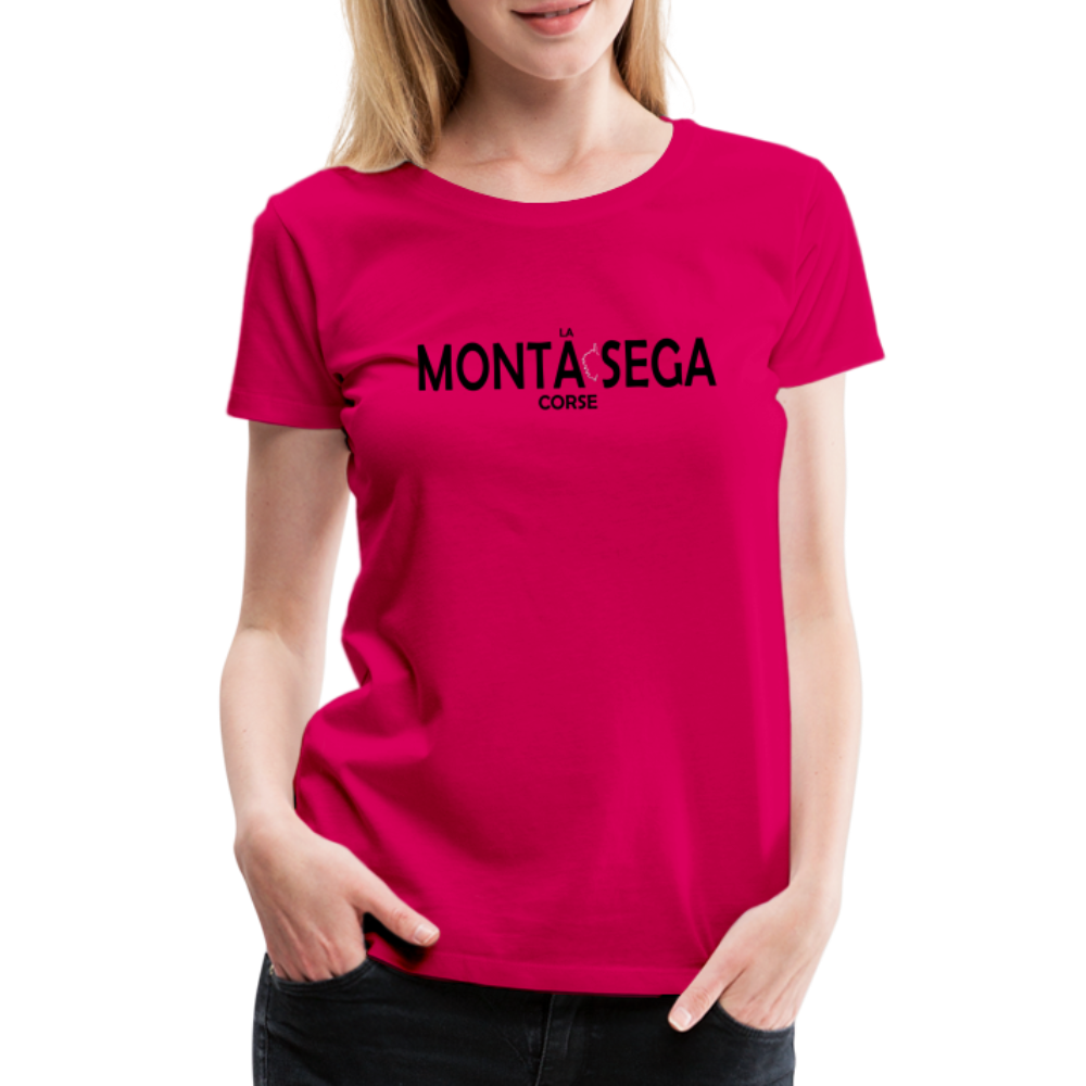 T-shirt Premium Femme La Monta Sega Corse - rubis