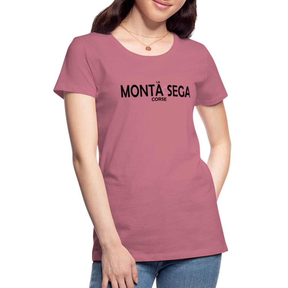 T-shirt Premium Femme La Monta Sega Corse - mauve