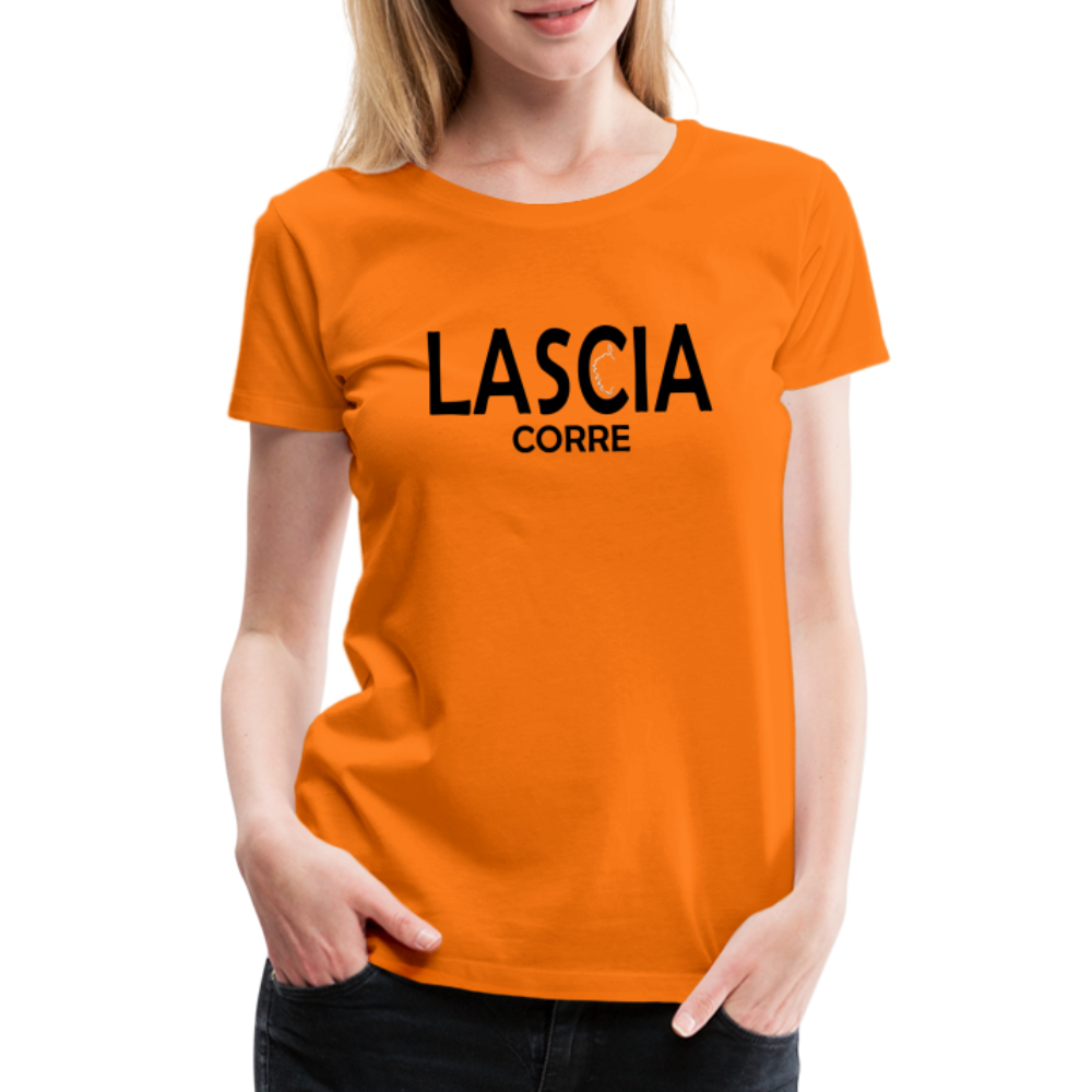 T-shirt Premium Femme Lascia Corre - orange