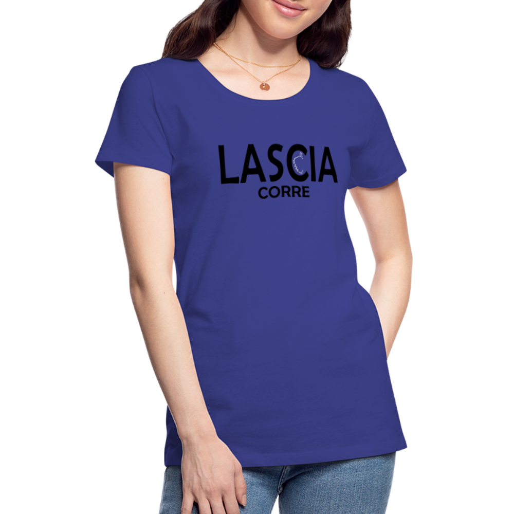 T-shirt Premium Femme Lascia Corre - bleu roi