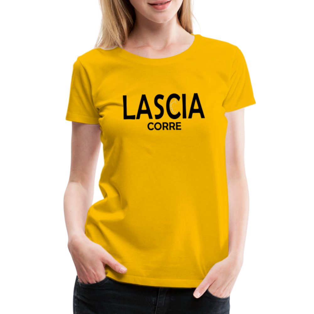 T-shirt Premium Femme Lascia Corre - jaune soleil