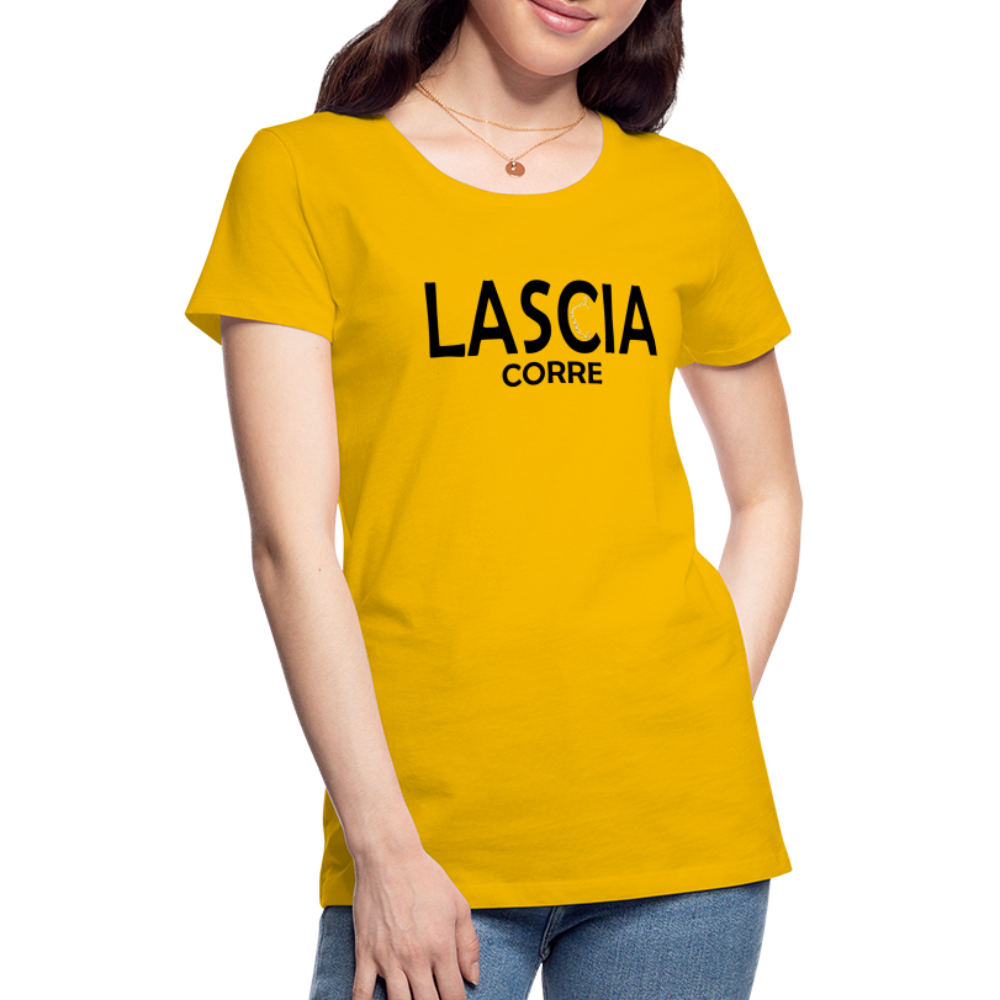 T-shirt Premium Femme Lascia Corre - jaune soleil