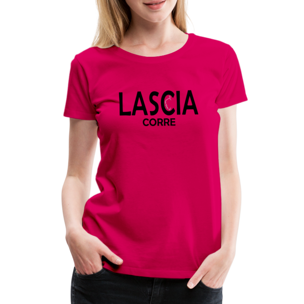 T-shirt Premium Femme Lascia Corre - rubis