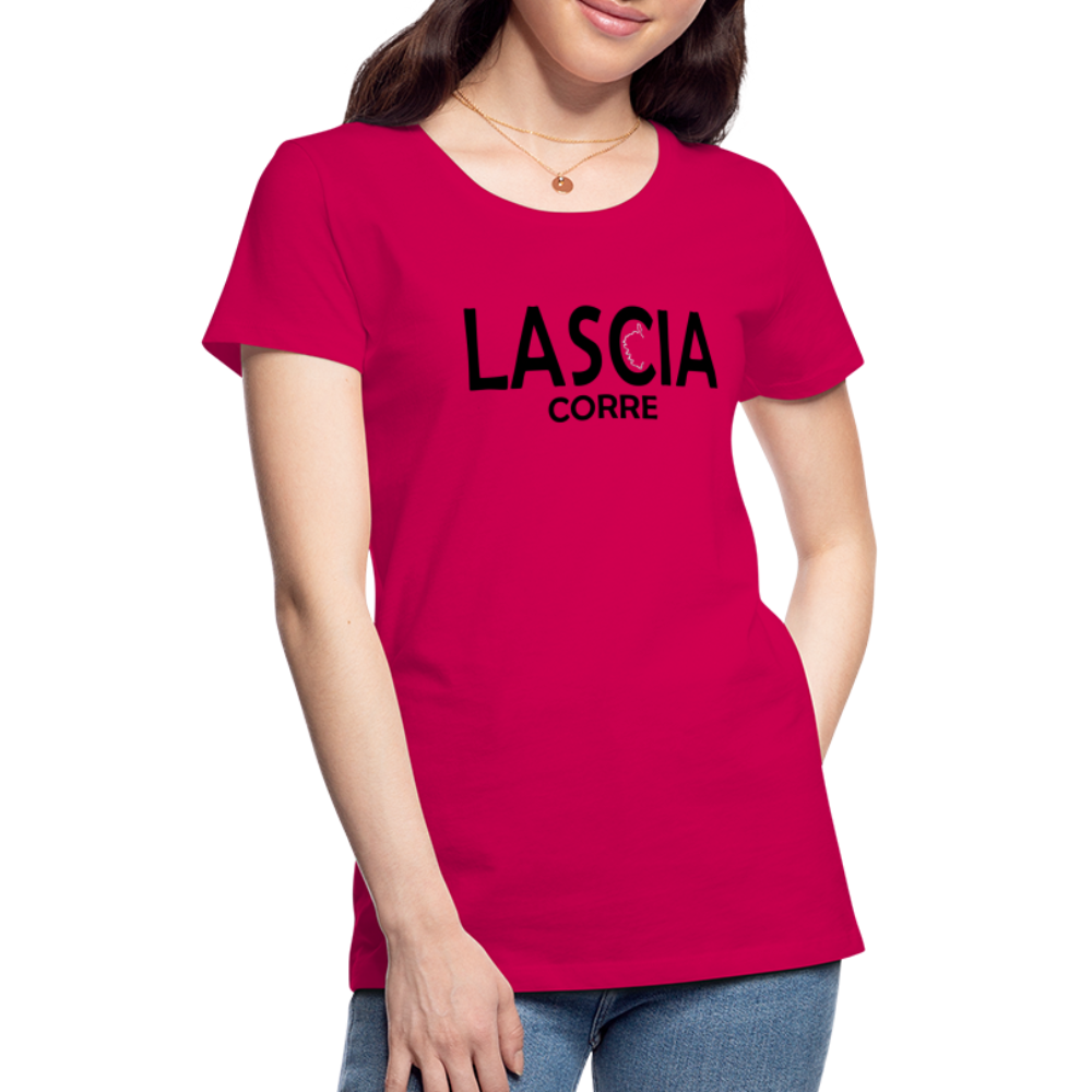 T-shirt Premium Femme Lascia Corre - rubis