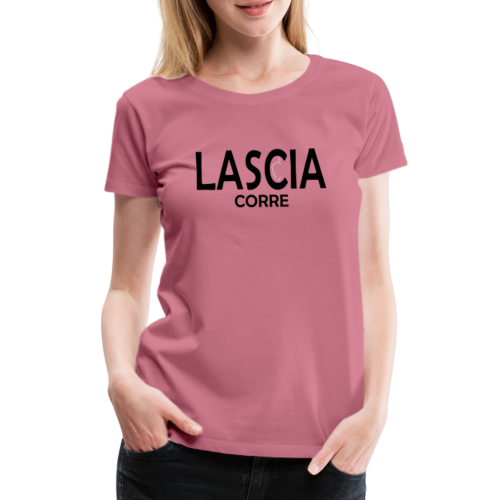 T-shirt Premium Femme Lascia Corre - mauve