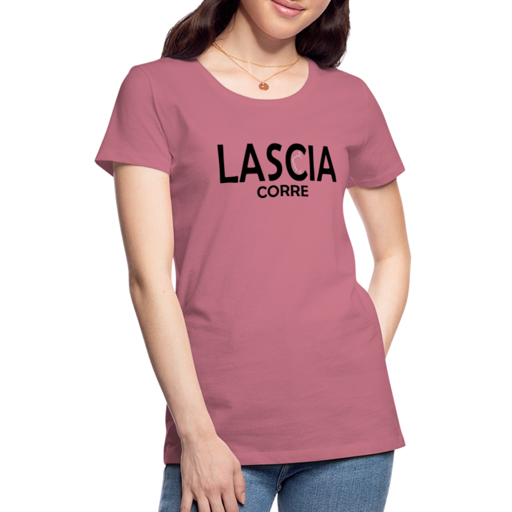 T-shirt Premium Femme Lascia Corre - mauve